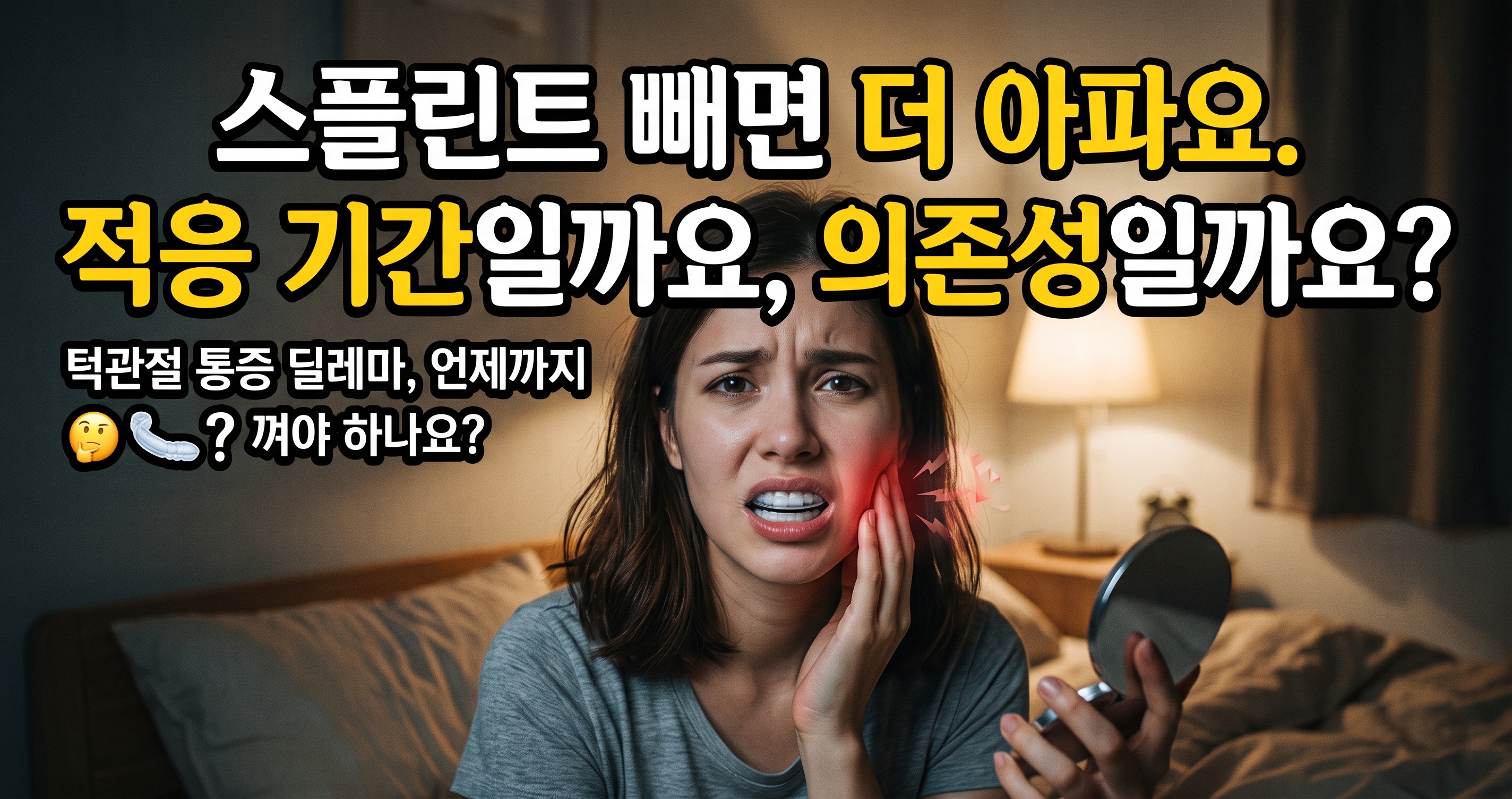 스플린트 빼면 더 아파요. 적응 기간일까요, 의존성일까요?