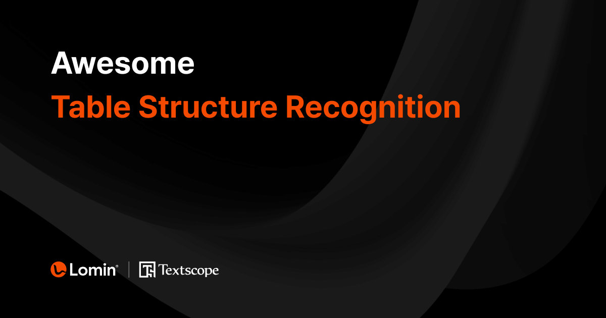 Awesome Table Structure Recognition - 로민 공식 블로그 | The Data for AI