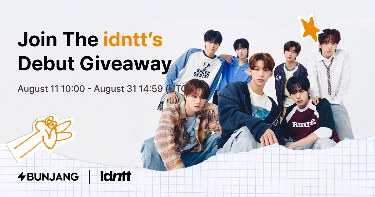 idntt X Bunjang Debut promotion – Join the K-Pop Giveaway