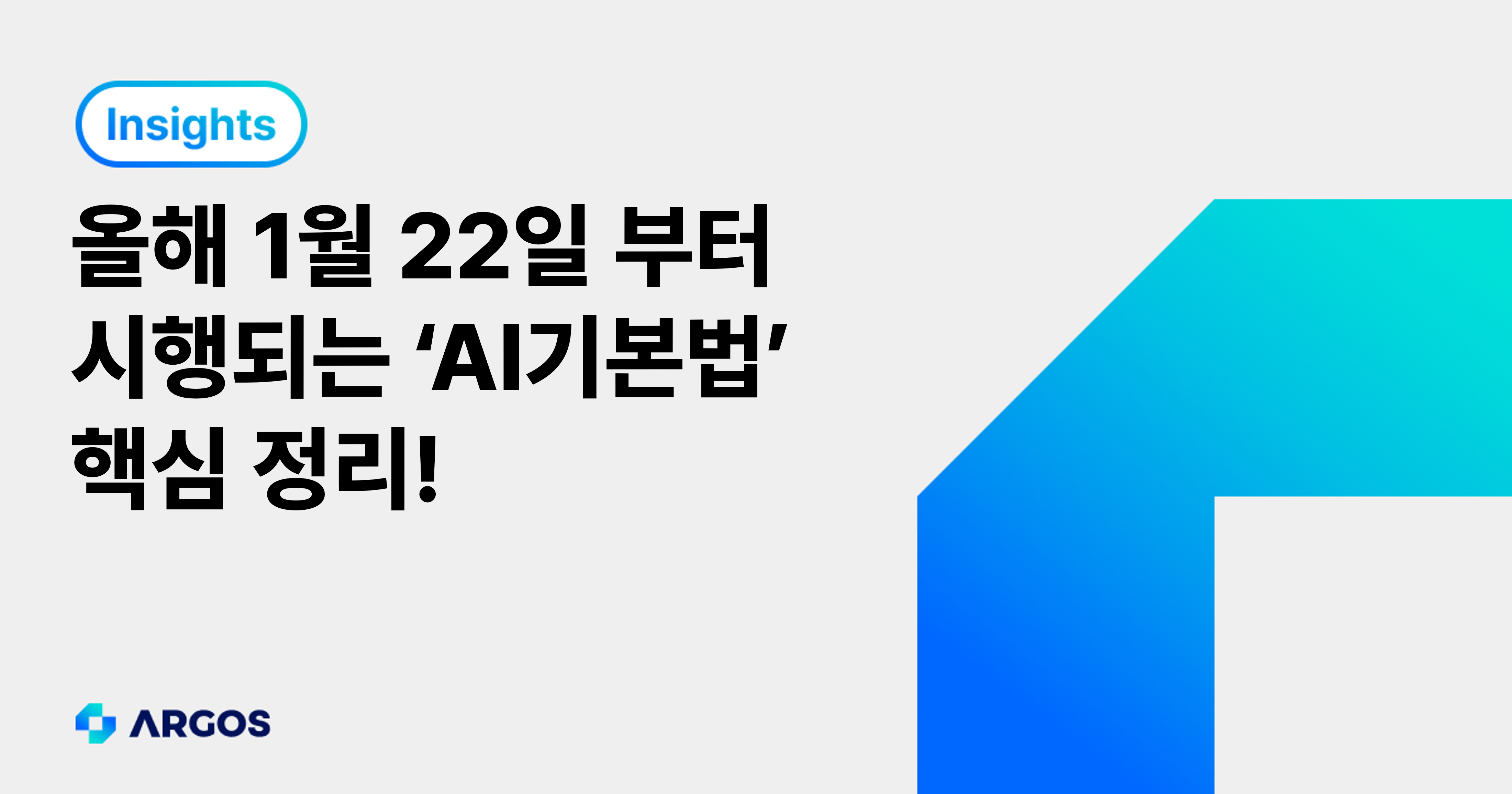 AI 기본법 시대, B2B 기업은 무엇을 준비해야 할까요? - ARGOS Identity