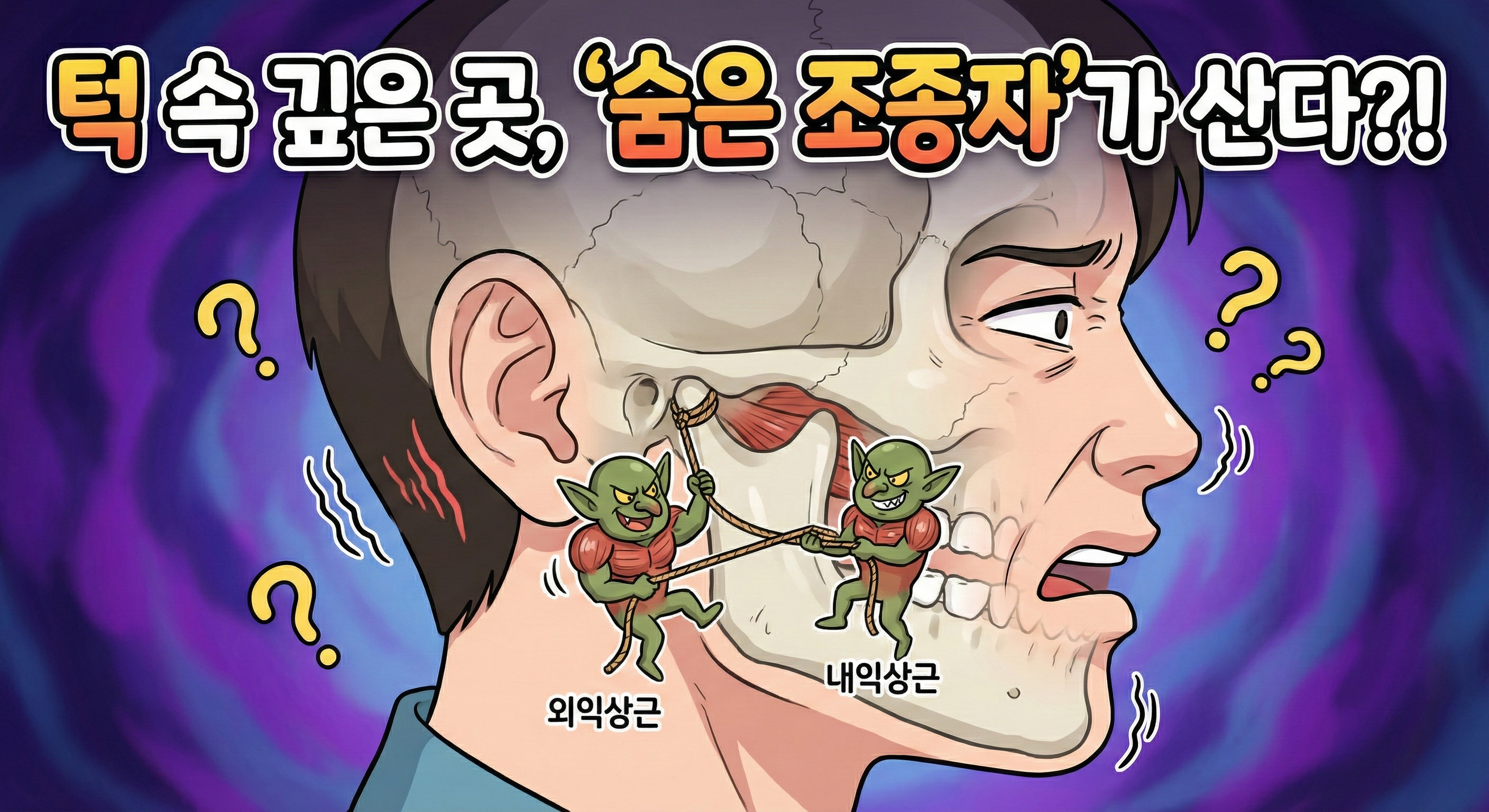 귀 안쪽이 아프고 턱 속이 답답한데 어디가 아픈지 정확히 모르겠어요