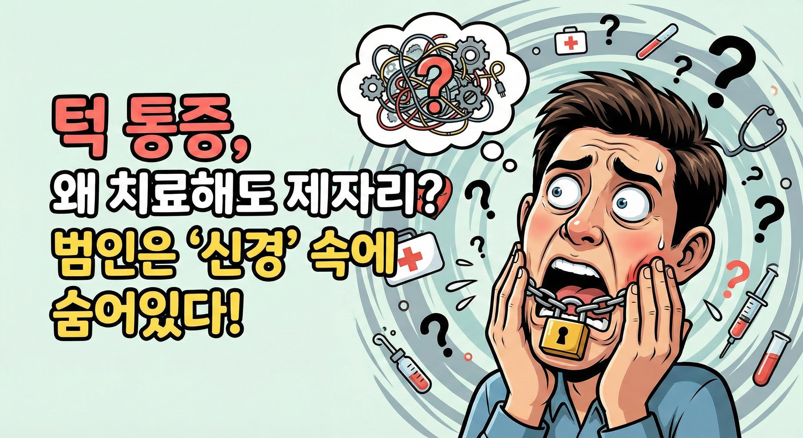 턱 통증, 입 안벌어짐, 개구장애 | 치료해도 안 낫는 이유? 턱관절 신경의 비밀