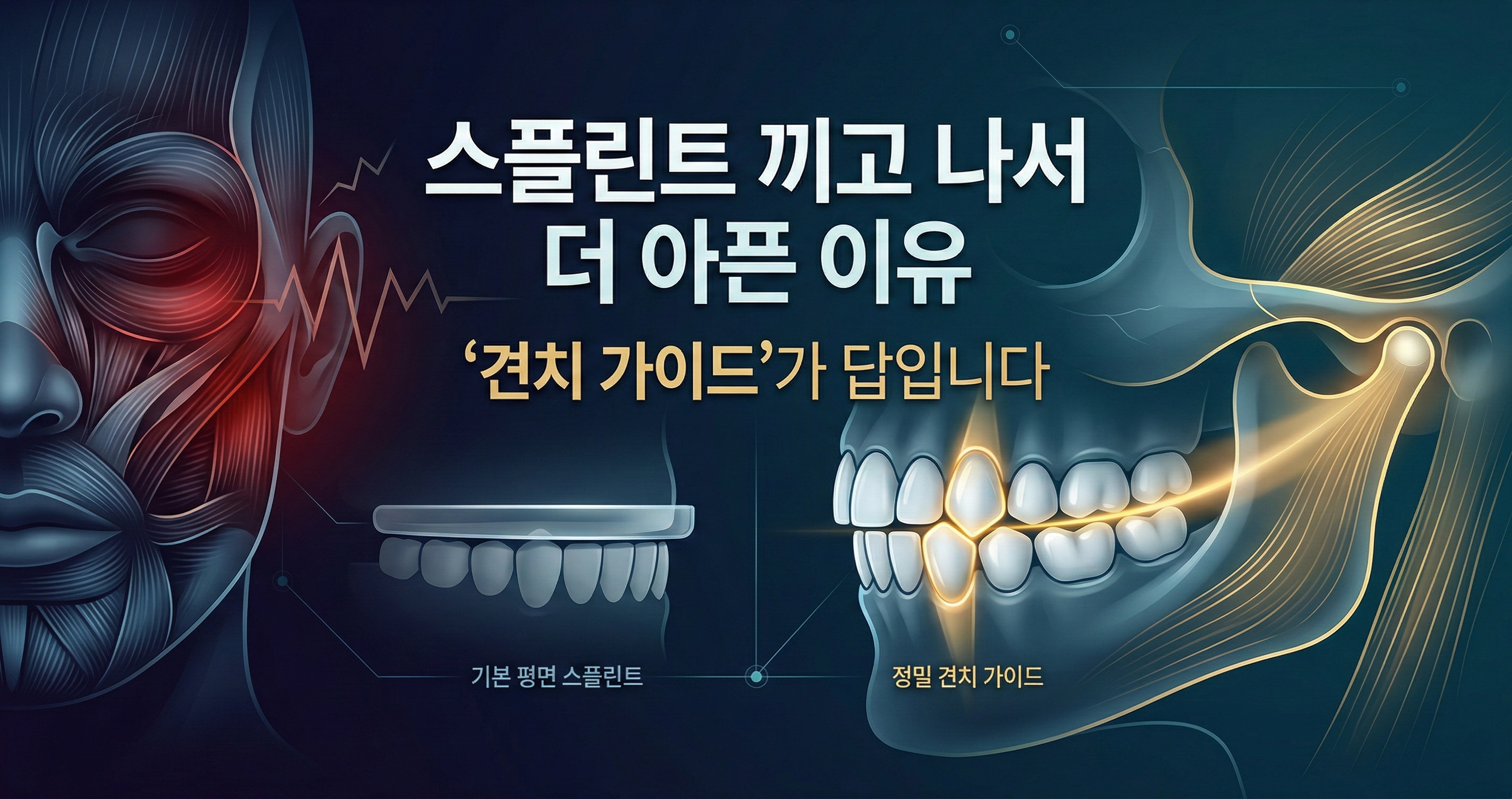 스플린트 끼고 나서 더 아픈 이유, 송곳니 가이드가 답입니다