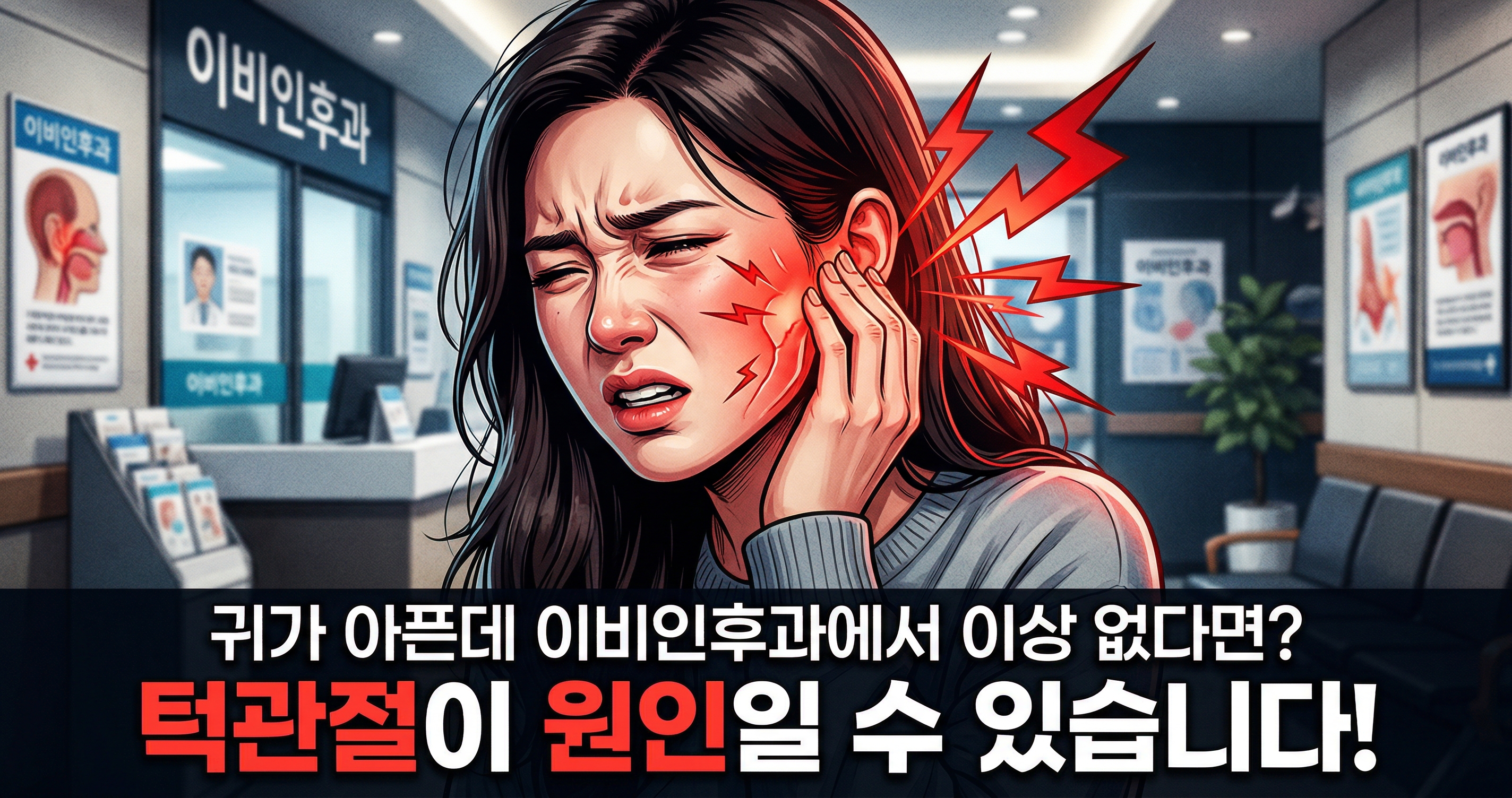 귀가 아픈데 이비인후과에서 이상 없다면? 턱관절이 원인일 수 있습니다