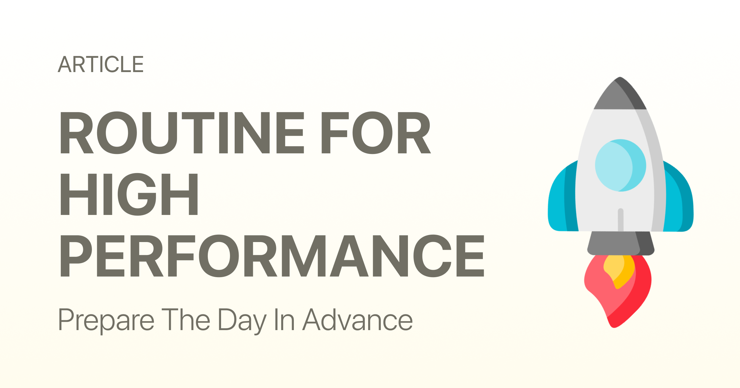 Build a High Performance Daily Routine Like a Game Day - Routine ...