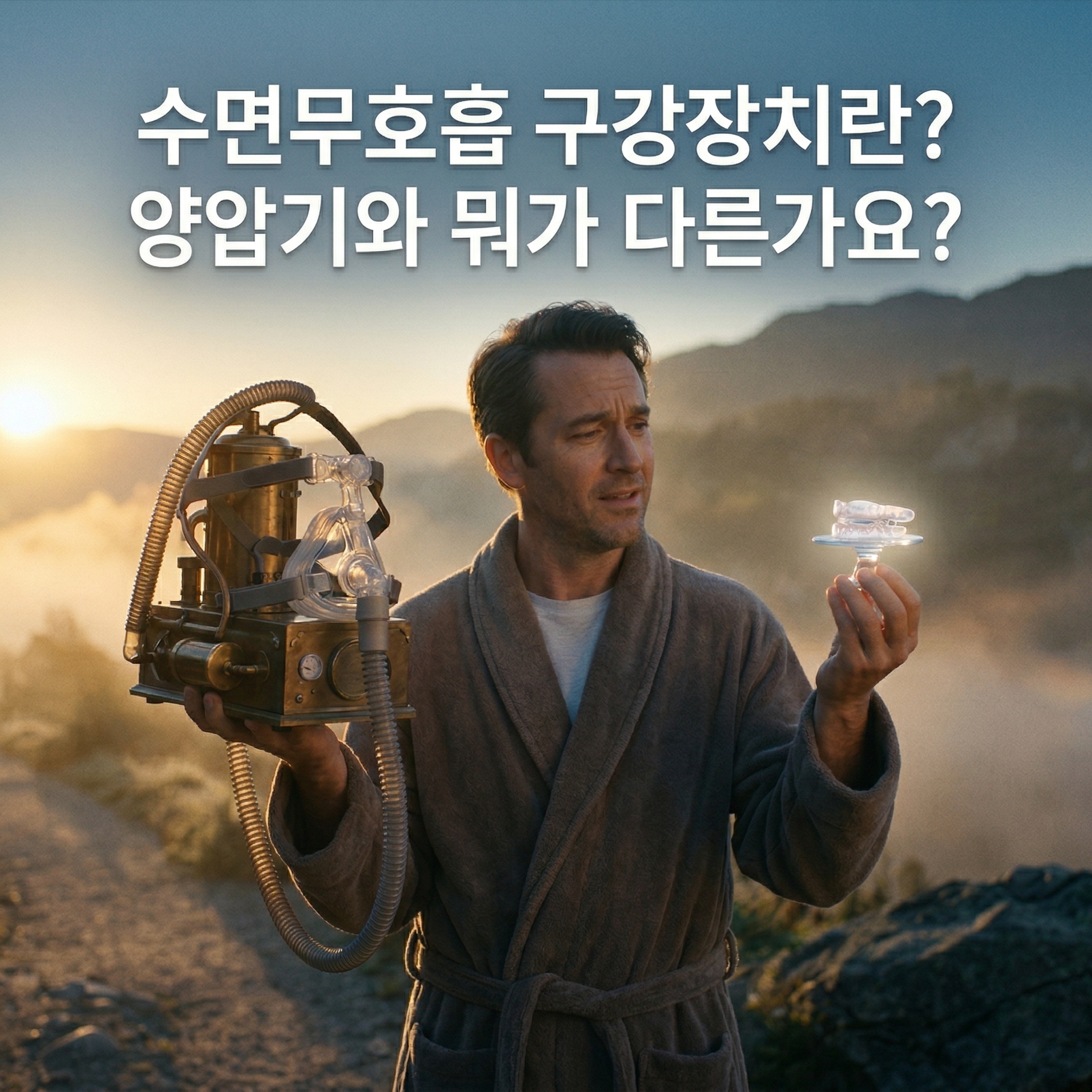 수면무호흡 구강장치란 무엇인가요? 양압기와 어떻게 다른가요?