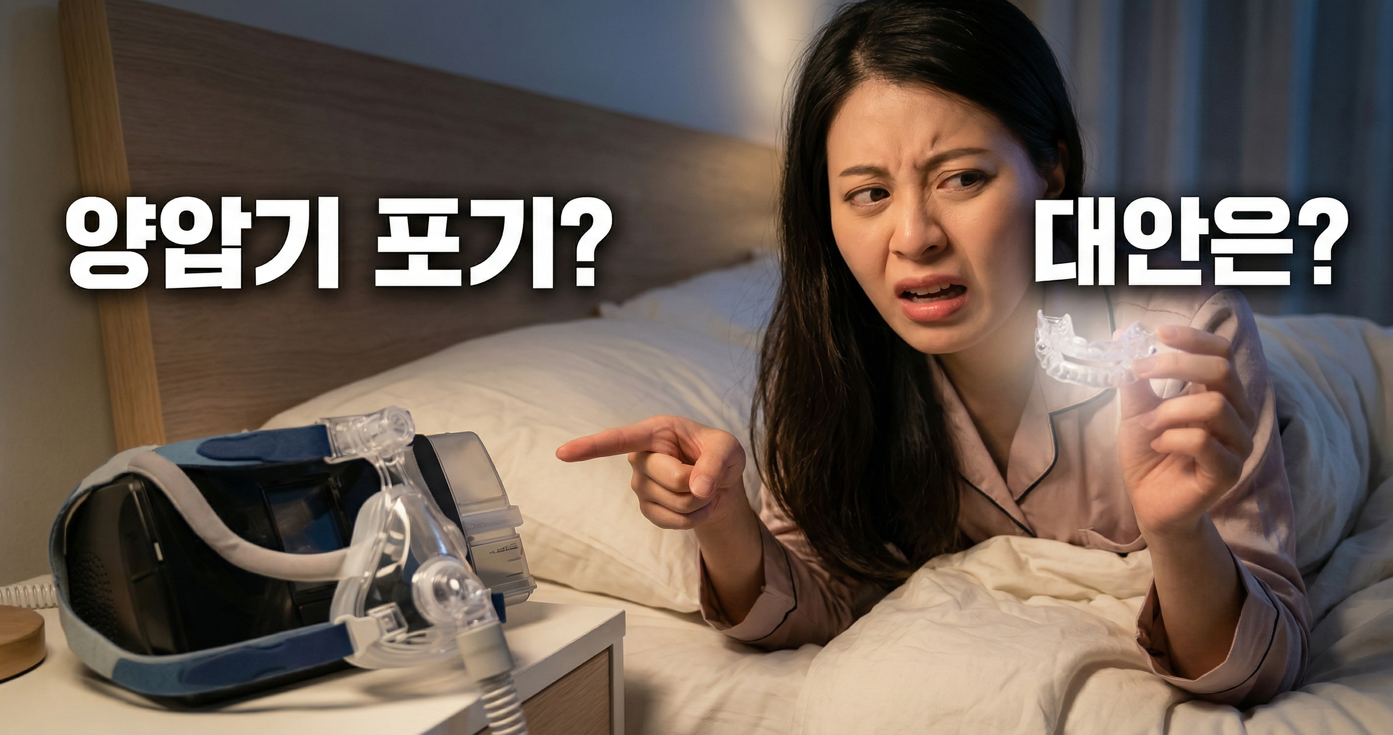 수면무호흡증 양압기 못 쓰겠을 때 구강장치가 대안이 될 수 있나요?