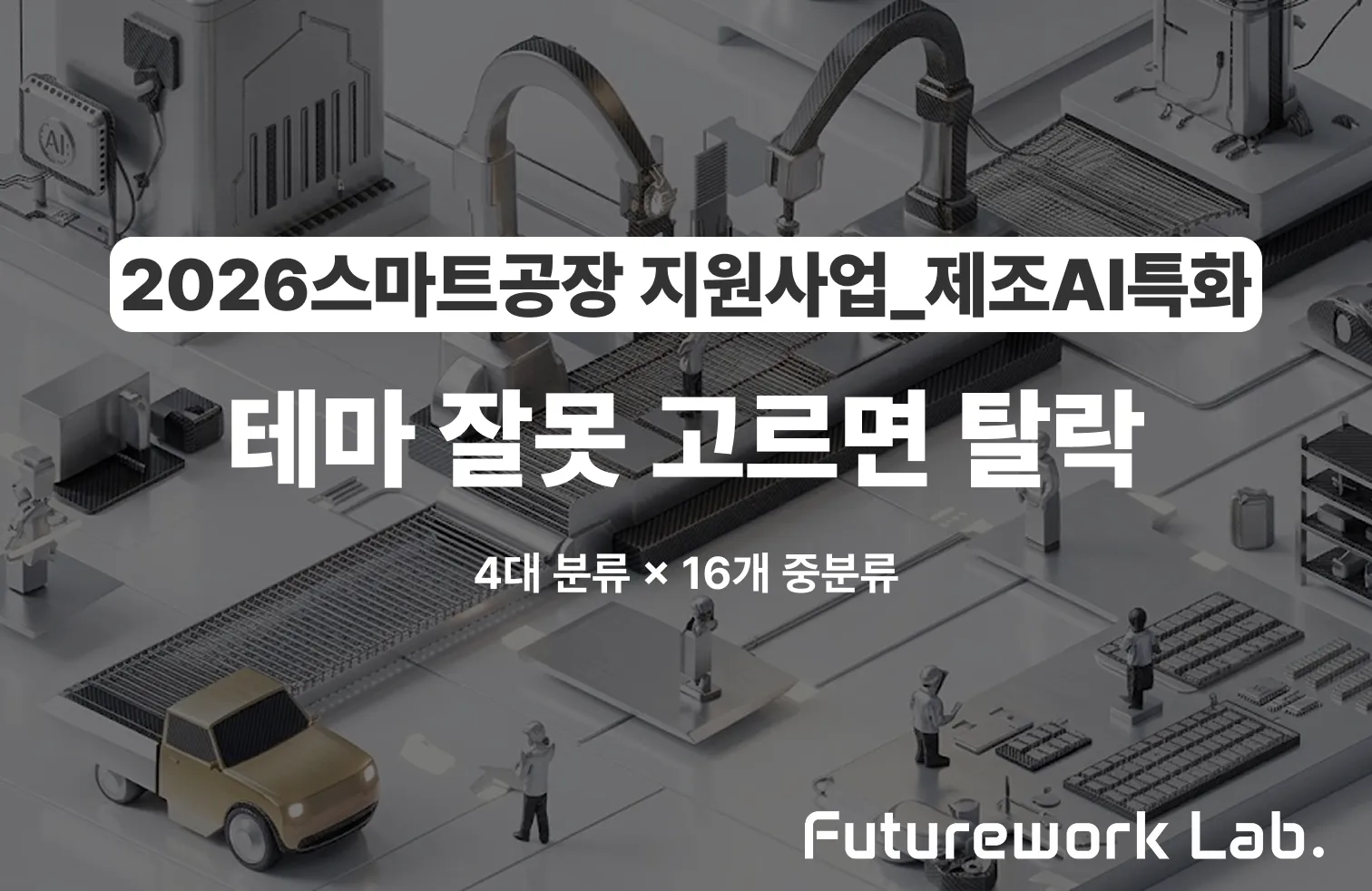 테마를 잘못 선택하면 부적격 — 2026 제조AI 스마트공장 테마 선택 완벽 가이드
