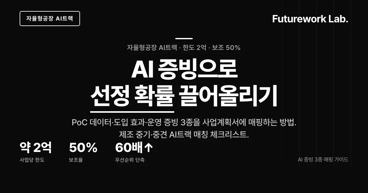 2026 제조AI특화 자율형공장 AI트랙 신청자격·AI 증빙·선정 체크리스트 — 중견 제조 전용